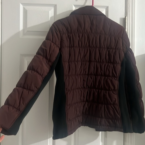 Calvin Klein women’s winter coat jacket zipper jacket maroon color red CK winter - Picture 10 of 16